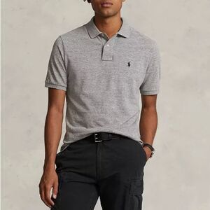 Polo Ralph Lauren Pima Soft Touch Polo Shirt in Heather Grey, Size L EXCELLENT